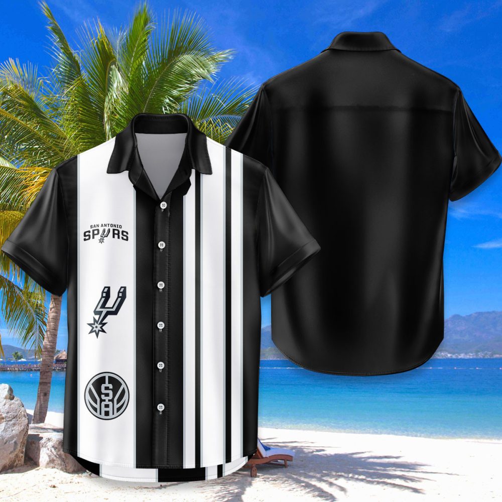 San Antonio Spurs Hawaiian Shirt Classic Color Contrast