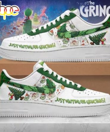 Grinch Just Waiting For Grinchmas 2024 Ew People Air Force 1 Shoes