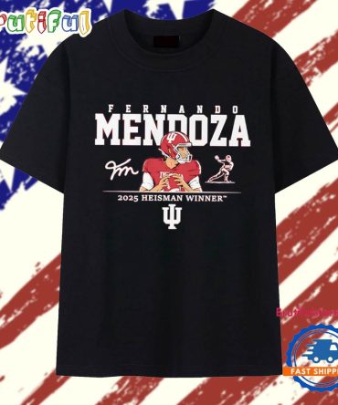 Indiana Hoosiers Fernando Mendoza 2025 Heisman Winner T Shirt