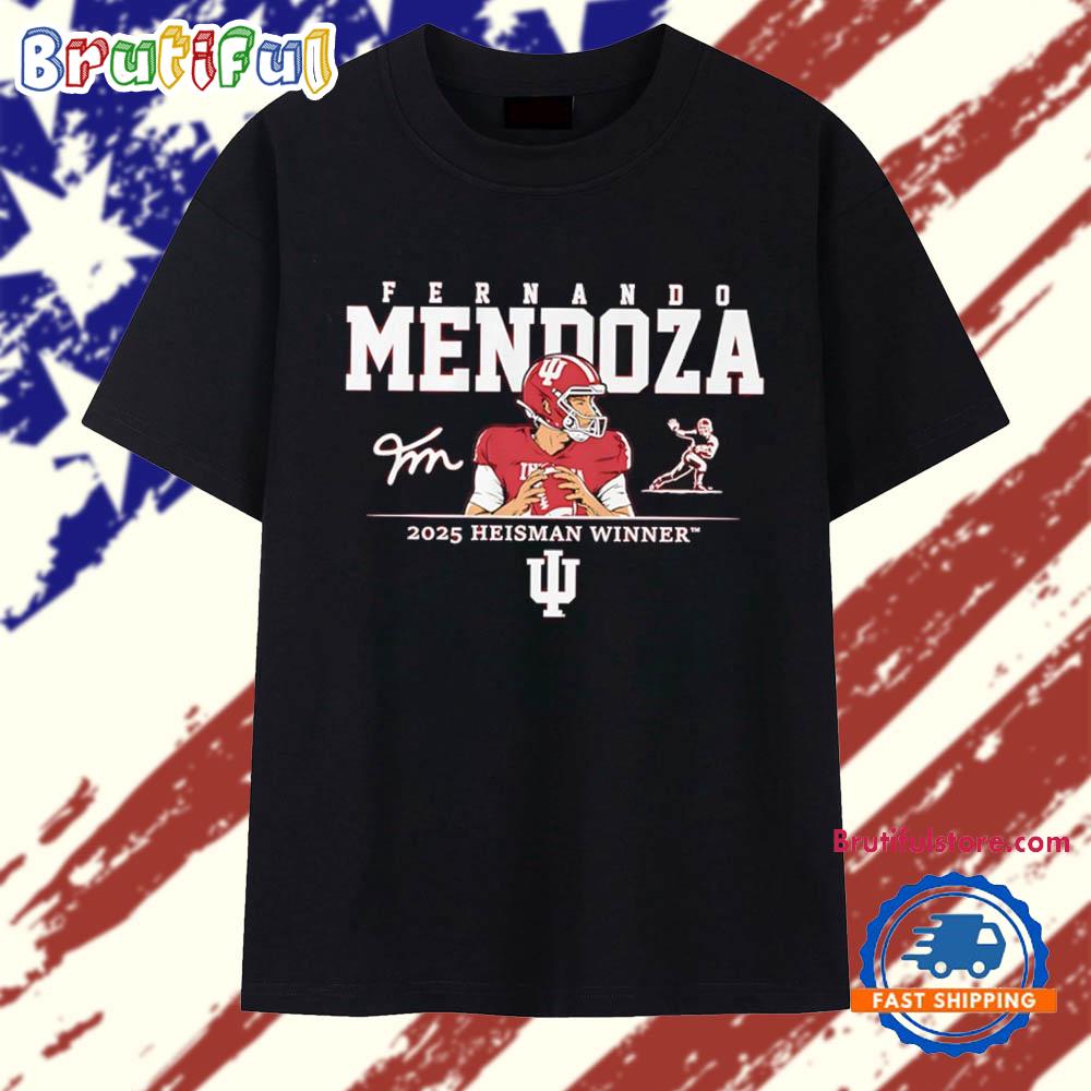 Indiana Hoosiers Fernando Mendoza 2025 Heisman Winner T Shirt