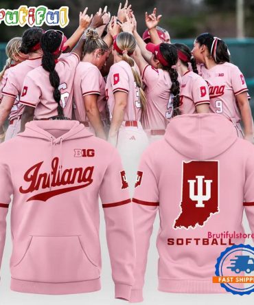 Indiana Hoosiers Softball Pink Uniform 2026 Limited Edition Hoodie