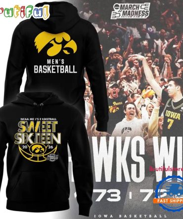 Iowa Hawkeyes Men'S Basketball 2026 Sweet Sixteen Hoodie