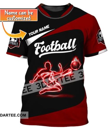 Man Shirt, Custom Name Football Shirt, Soccer T-Shirt, Gift For Football Lover