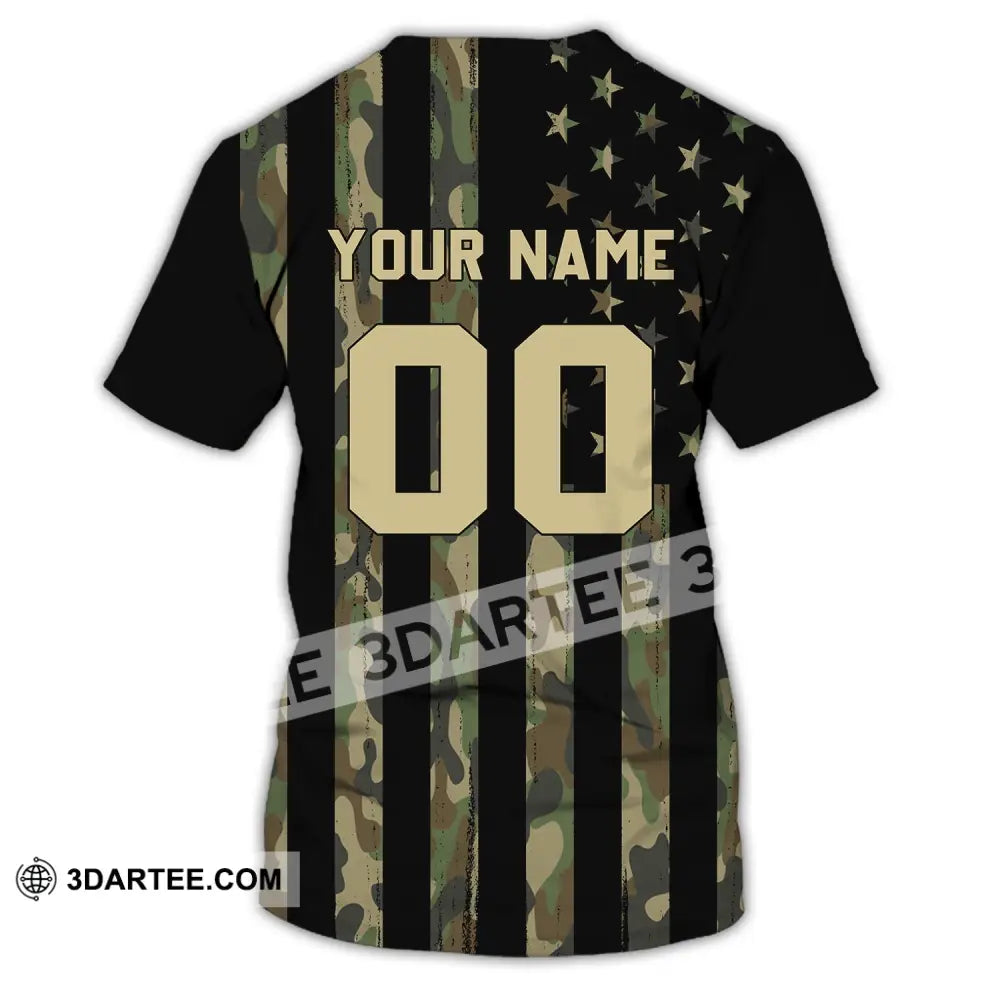 Man Shirt - Custom Name T-Shirt - American Flag Shirt - Us Flag T-Shirt - Image 3