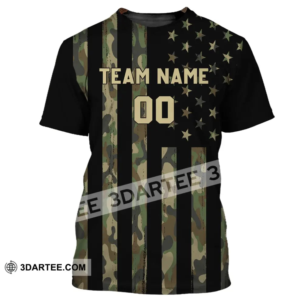 Man Shirt - Custom Name T-Shirt - American Flag Shirt - Us Flag T-Shirt - Image 2
