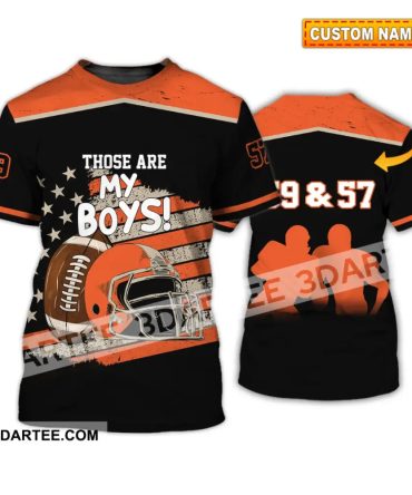 Man Shirt - Custom Rugby Football T-Shirt - Those Are My Boys - Football Clothing