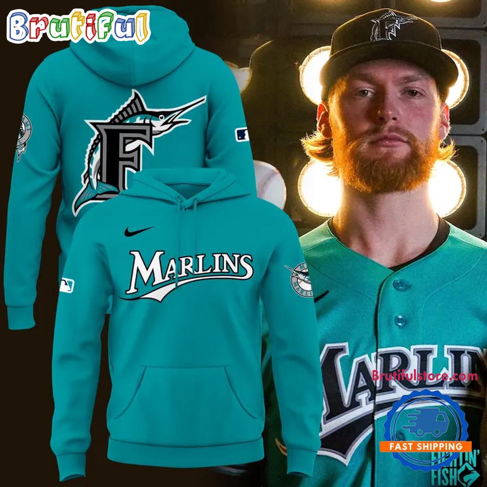 Miami Marlins Teal Alternate Stadium Hoodie