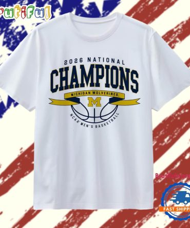 Michigan 2026 Basketball National Champions Ribbon Wings T Shirt