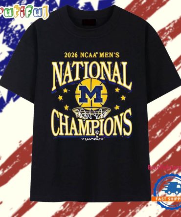 Michigan Wolverines 2026 Men’S Basketball National Champions Basketball Art T Shirt