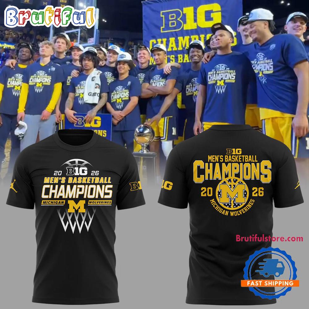 Michigan Wolverines Men'S Basketball 2026 Champions New T Shirt