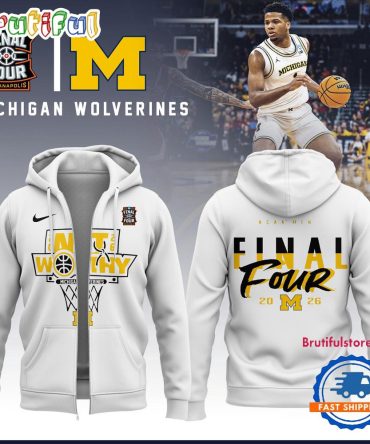 Michigan Wolverines Men’S Basketball 2026 Five Four Limited Edition Zipper Hoodie