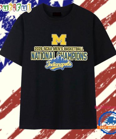 Michigan Wolverines Men’S Basketball 2026 National Champions Indianapolis T Shirt