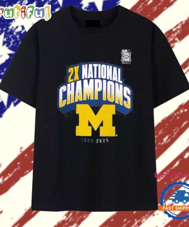Michigan Wolverines Men’S Basketball Ncaa 2X National Champions 1989 2026 T Shirt