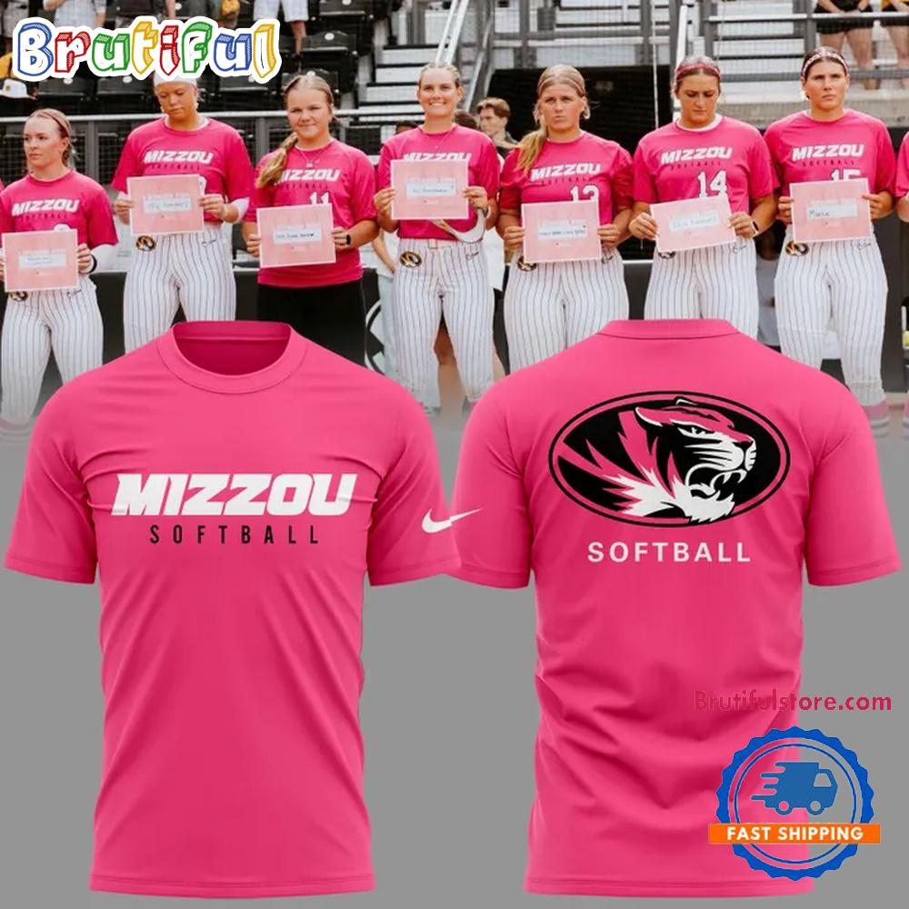 Missouri Tigers Softball Pink Game Uniform 2026 T Shirt