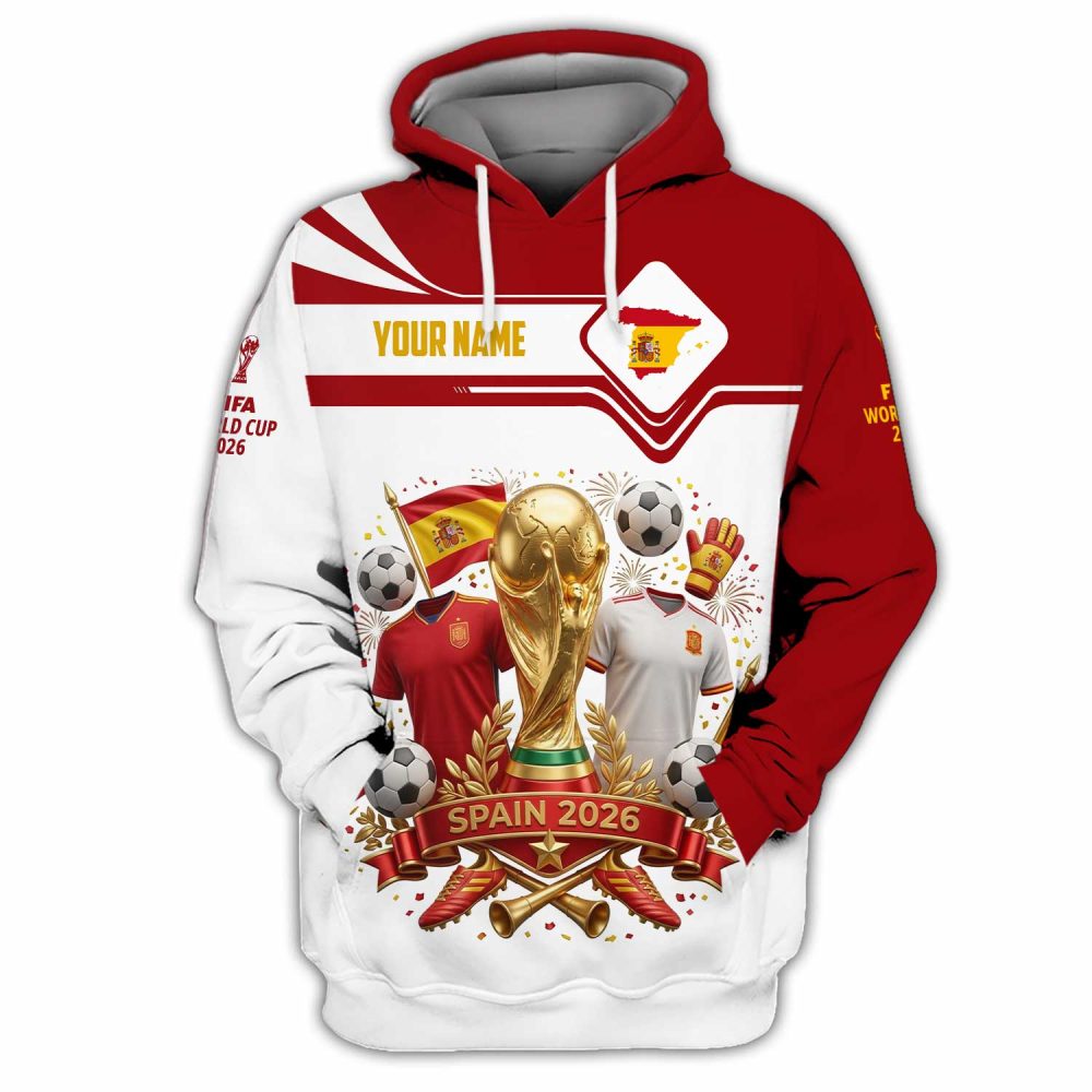 Unisex Shirt - Custom Spain World Cup 2026 3D Shirt - Image 2