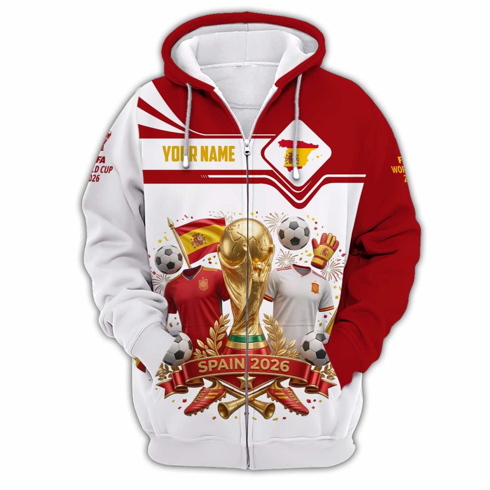 Unisex Shirt - Custom Spain World Cup 2026 3D Shirt - Image 3