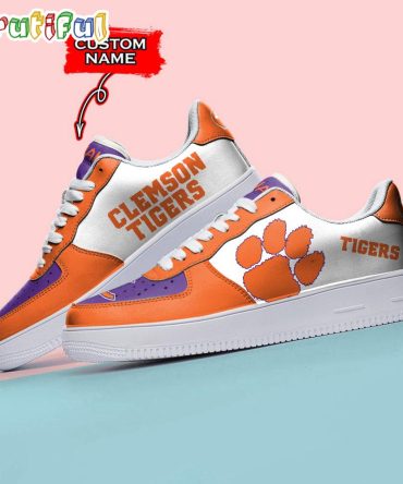 Ncaa Clemson Tigers Sporty Air Force 1 Shoes Sneaker