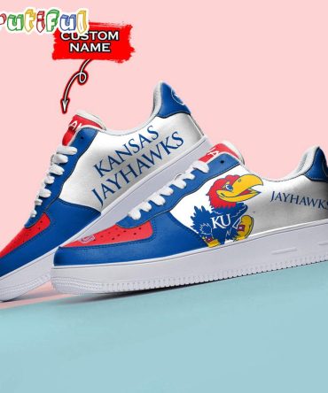 Ncaa Kansas Jayhawks Sporty Air Force 1 Shoes Sneaker