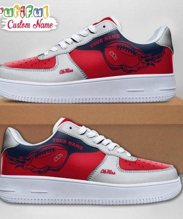 Ncaa Ole Miss Rebels Sporty Air Force 1 Shoes Sneaker