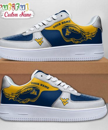 Ncaa West Virginia Mountaineers Sporty Air Force 1 Shoes Sneaker
