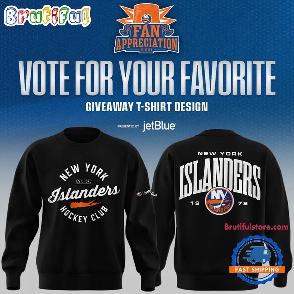 New York Islanders Fan Appreciation Night Limited Edition 2026 Black Sweatshirt