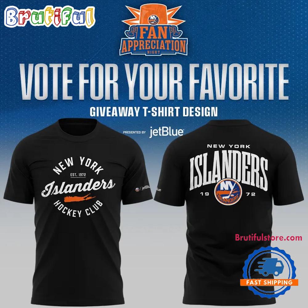 New York Islanders Fan Appreciation Night Limited Edition 2026 Black T Shirt