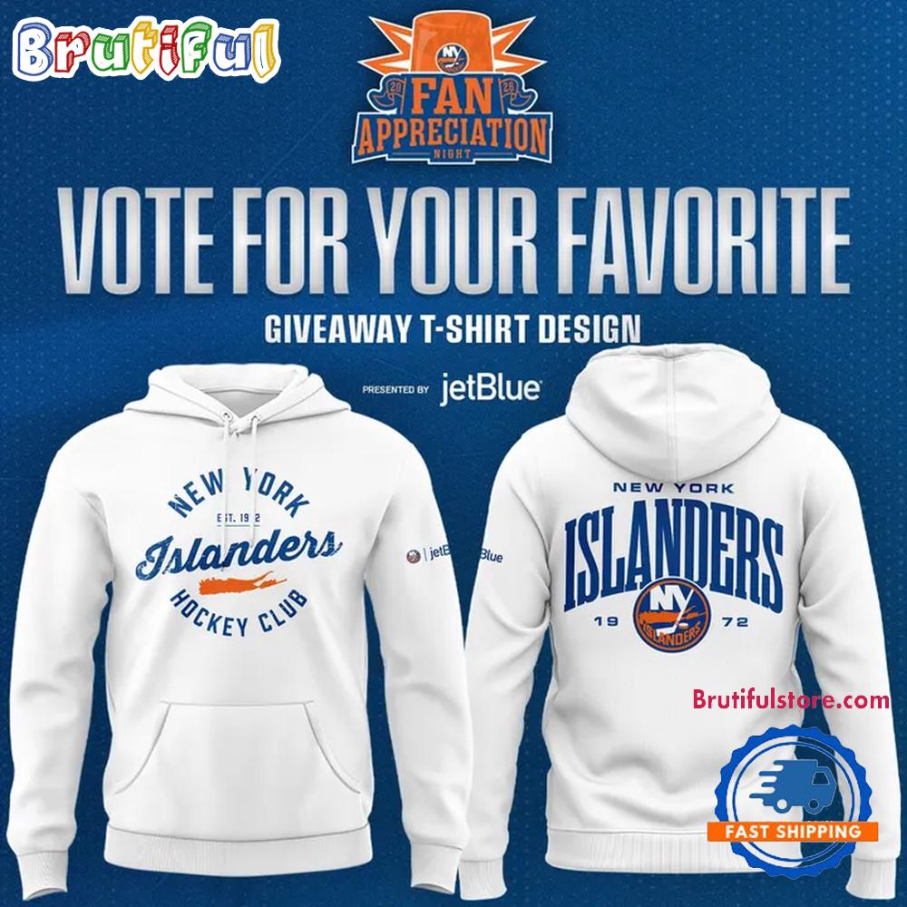 New York Islanders Fan Appreciation Night Limited Edition 2026 White Hoodie