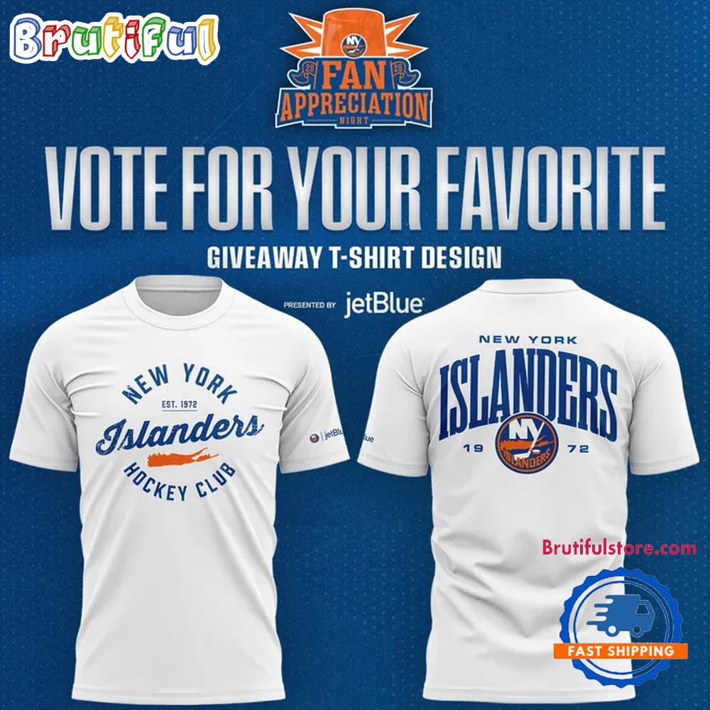 New York Islanders Fan Appreciation Night Limited Edition 2026 White T Shirt