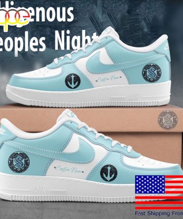 Seattle Kraken Indigenous Peoples Night Custom Name Air Force 1 Shoes, Best Sneakers For Walking
