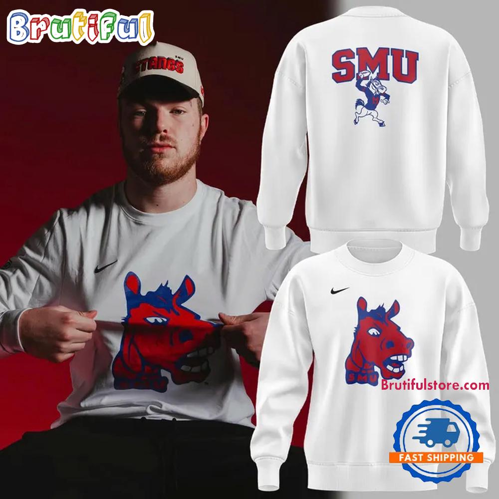 Smu Mustangs Throwback Mascot 2026 Limited Edition Sweatshirt