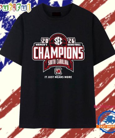 South Carolina Gamecocks 2026 Sec Women’S Basketball Regular Season Champions Locker Room T Shirt