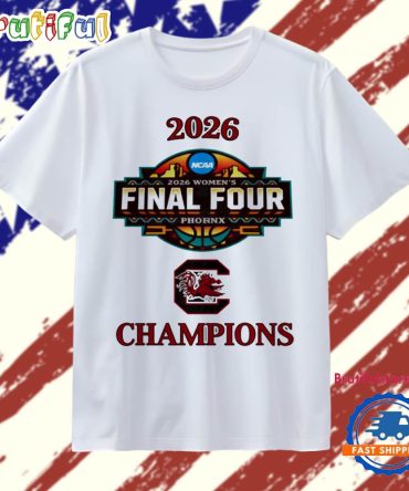 South Carolina Gamecocks ’26 Ncaa Women’S Basketball Final Four Phoenix Az Champions T Shirt
