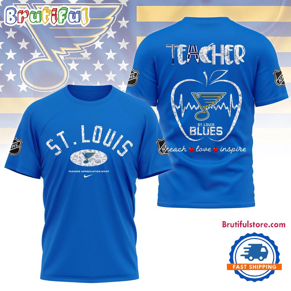 St. Louis Blues Nhl Teacher Appreciation Day 3D T Shirt