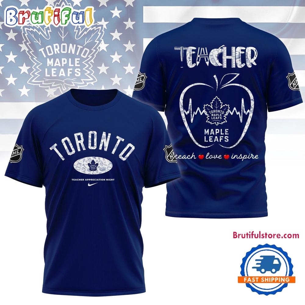 Toronto Maple Leafs Nhl Teacher Appreciation Day 3D T Shirt