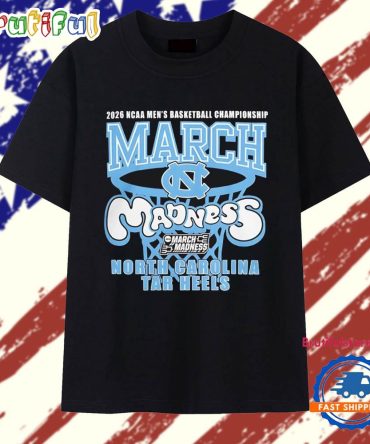 Unc Tar Heels 2026 Ncaa Men’S Basketball Championship March Madness T Shirt