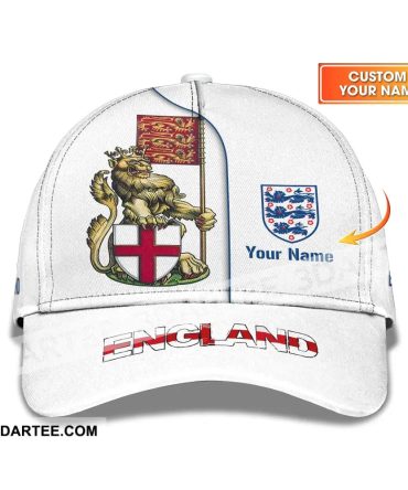Unisex Cap,  Custom England Football Name Cap, England The Three Lions