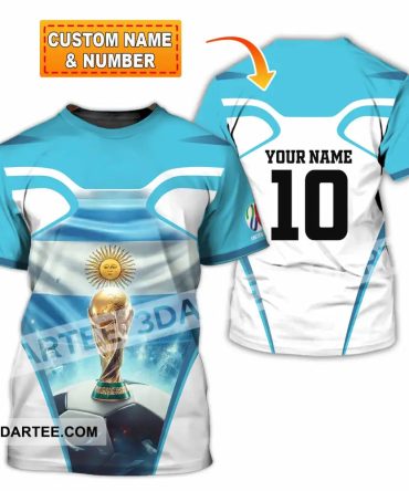 Unisex Shirt - Custom Argentina World Cup 2026 3D Shirt