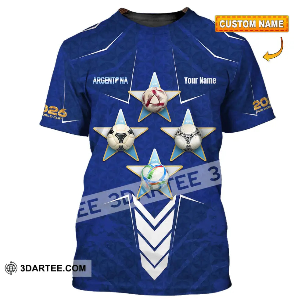 Unisex Shirt - Custom Argentina World Cup 2026 3D Shirt