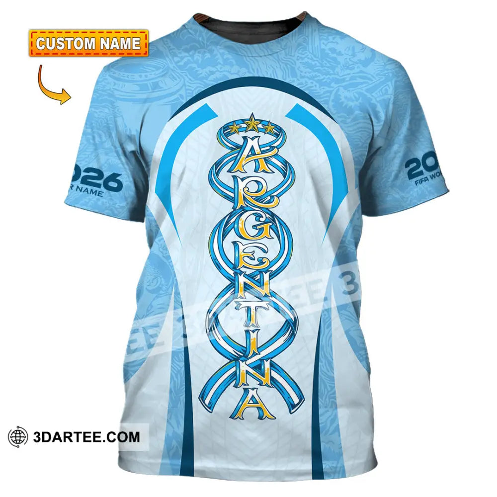 Unisex Shirt - Custom Argentina World Cup 2026 3D Shirt
