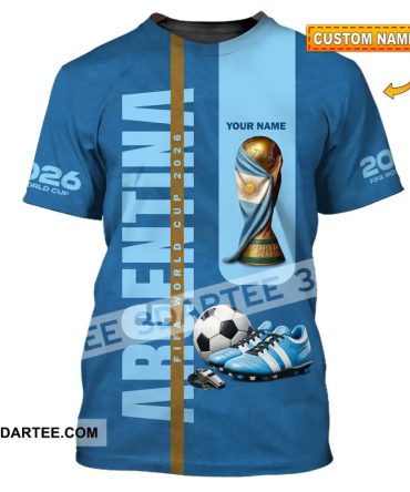 Unisex Shirt - Custom Argentina World Cup 2026 3D Shirt