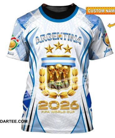 Unisex Shirt - Custom Argentina World Cup 2026 3D Shirt