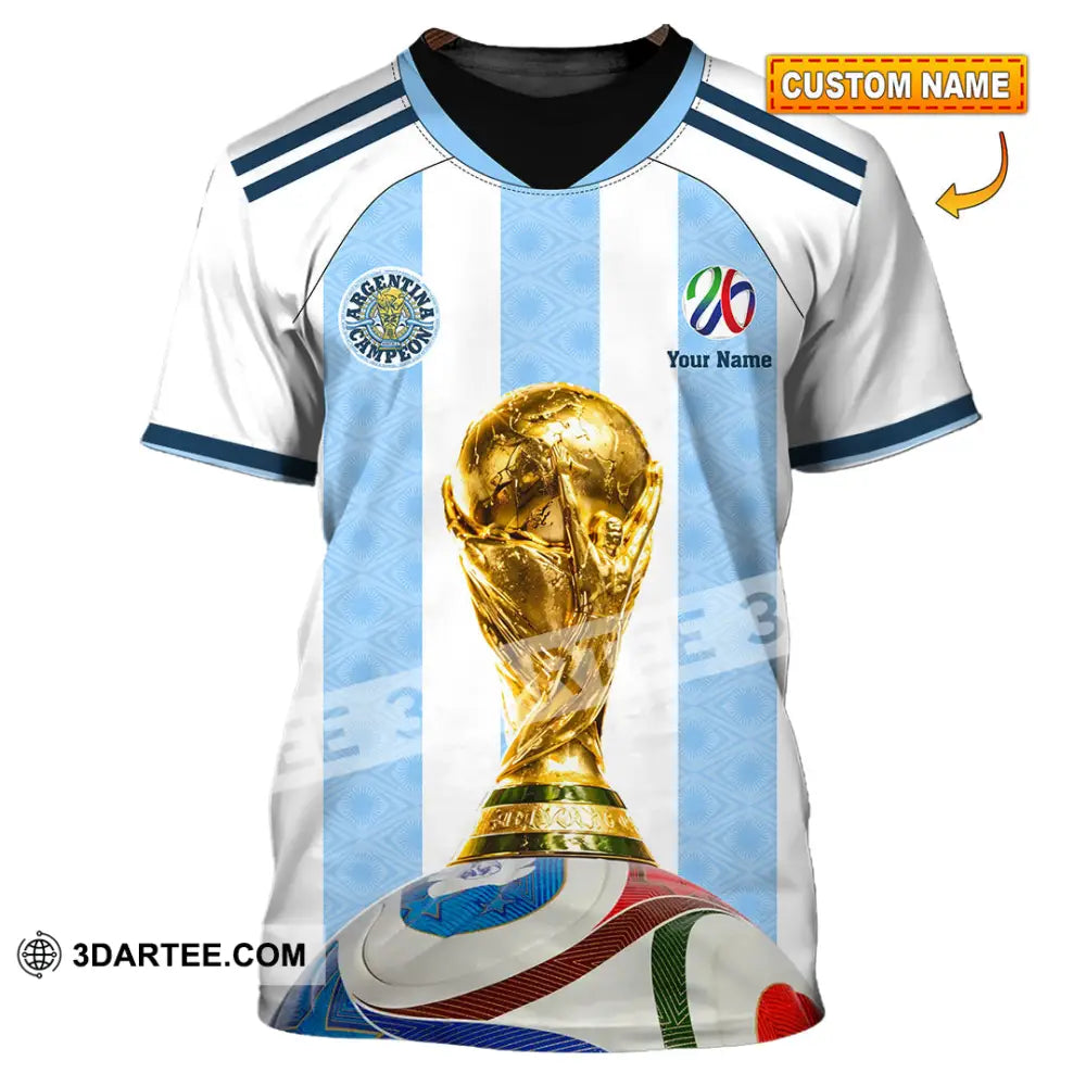 Unisex Shirt - Custom Argentina World Cup 2026 3D Shirt
