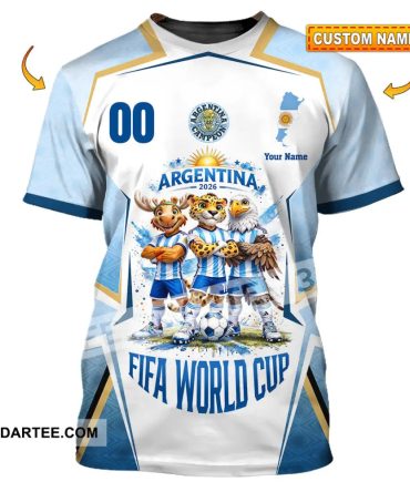 Unisex Shirt - Custom Argentina World Cup 2026 3D Shirt