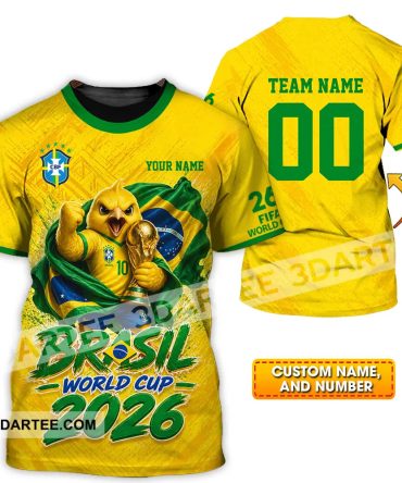 Unisex Shirt - Custom Brasil World Cup 2026 3D Shirt