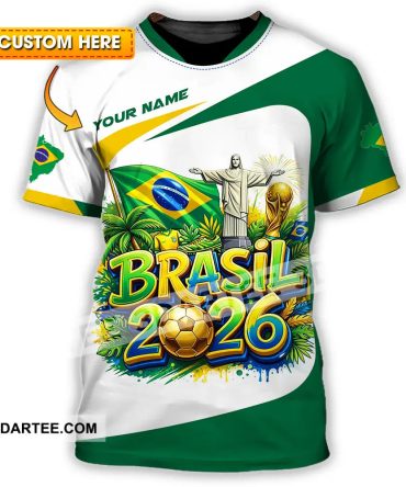 Unisex Shirt - Custom Brazil Fifa Club World Cup 2026 3D Shirt