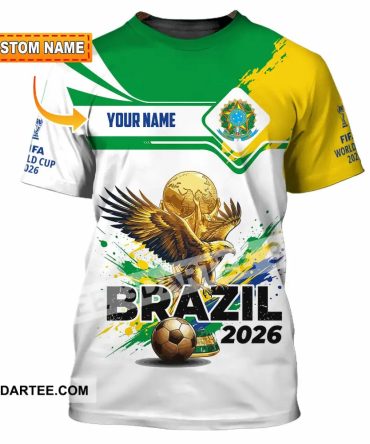 Unisex Shirt - Custom Brazil Fifa World Cup 2026 3D Shirt