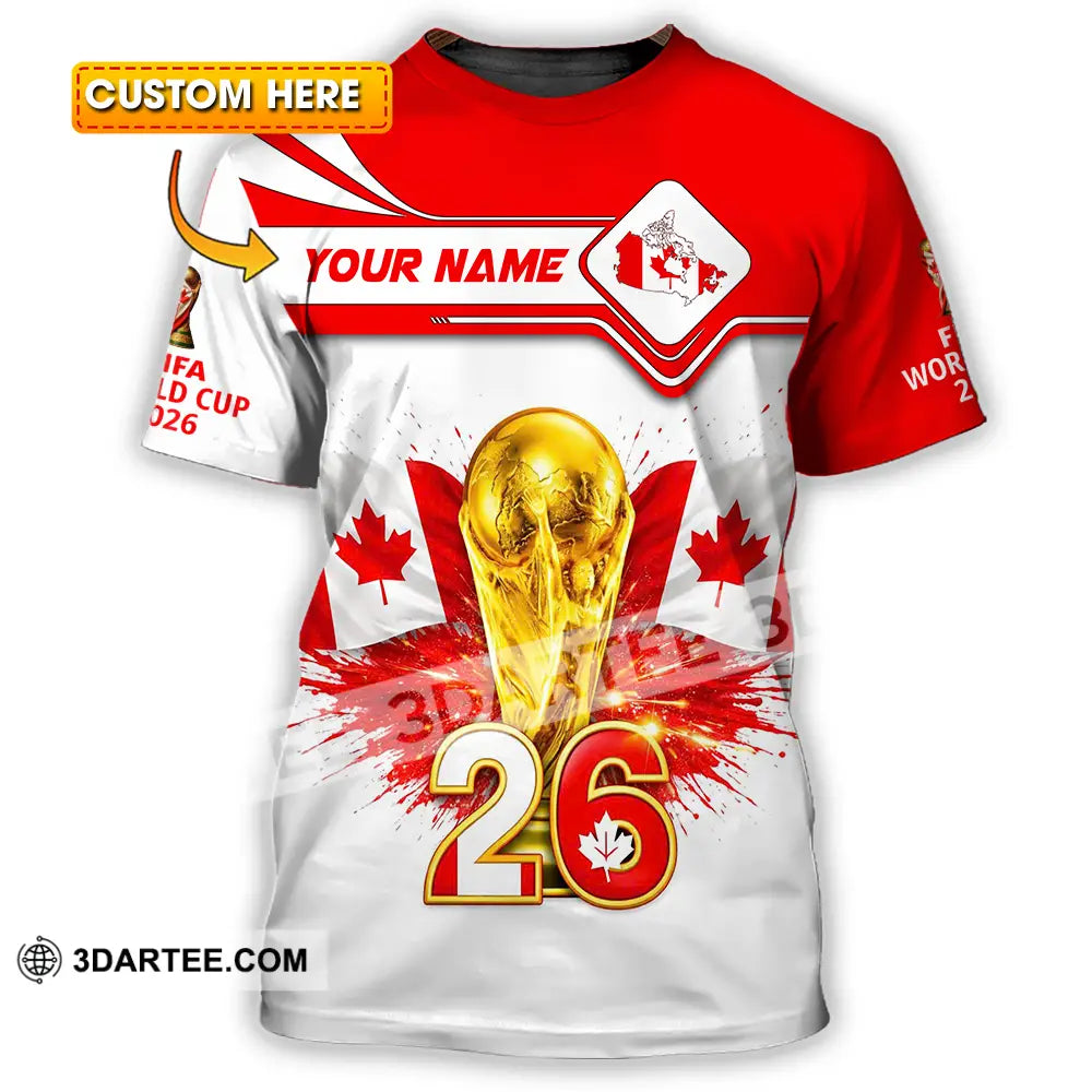 Unisex Shirt - Custom Canada World Cup 2026 3D Shirt