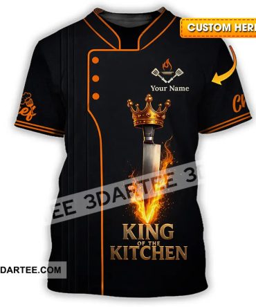 Unisex Shirt - Custom Chef King Kitchen 3D Shirt