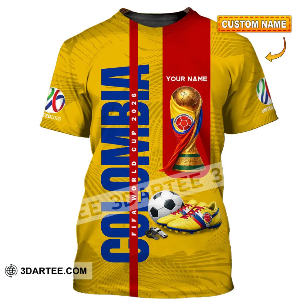 Unisex Shirt - Custom Colombia World Cup 2026 3D Shirt