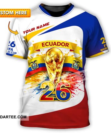 Unisex Shirt - Custom Ecuador World Cup 2026 3D Shirt